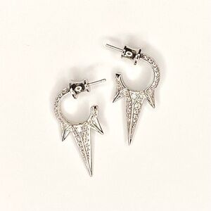Baby Gabriella Pavè Triple Spike Earrings
